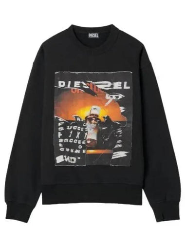 Max Pope Sweatshirt Black - DIESEL - BALAAN 1