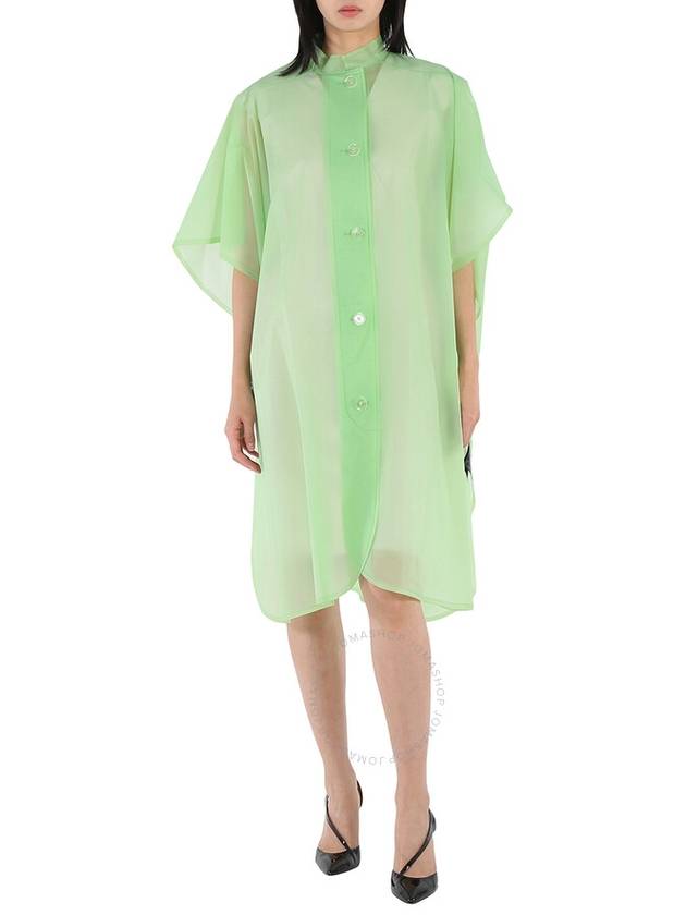 Burberry Ladies Mint Green Soft-touch Plastic Poncho - BURBERRY - BALAAN 1