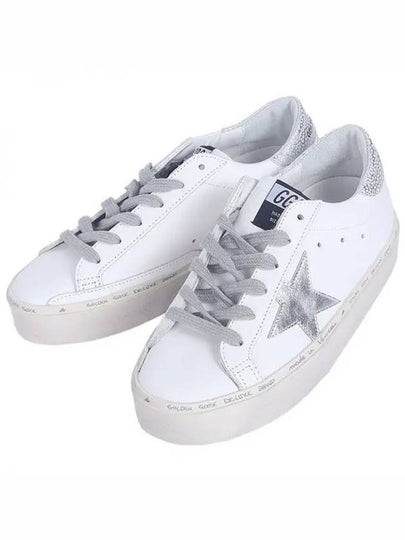 Hi Star White Metallic Silver Heel Tab Sneakers - GOLDEN GOOSE - BALAAN 2