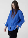 Signature Oversized Fit Bio Cotton Shirt Deep Blue - VOYONN - BALAAN 8