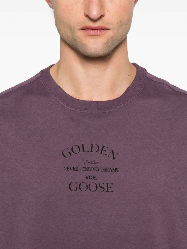 logo-print cotton T-shirt - GOLDEN GOOSE - BALAAN 4