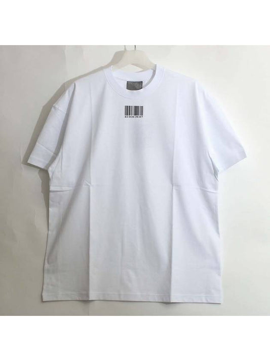 Barcode Printing Short Sleeve T Shirt White - VETEMENTS - BALAAN 2