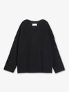 Oversized Fit Rib Knit Top Black - JIL SANDER - BALAAN 2