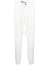 Men's Techno Fleece Cotton Track Pants White - BRUNELLO CUCINELLI - BALAAN 2