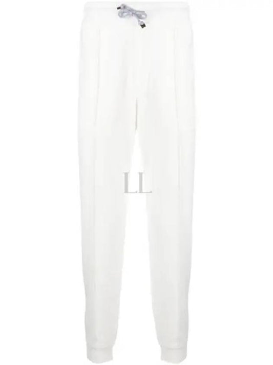 Men's Techno Fleece Cotton Track Pants White - BRUNELLO CUCINELLI - BALAAN 2