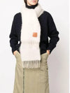 Anagram Fringe Mohair Scarf White - LOEWE - BALAAN 3