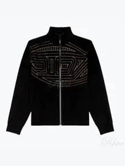 K Ralus Logo Print Zip Up Jacket Black - DIESEL - BALAAN 2