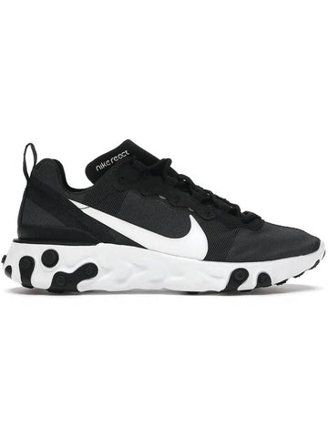 React Element 55 Low Top Sneakers Black White - NIKE - BALAAN 1