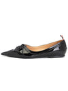 Patent Pointed Toe Wingtip Ballerina Black - THOM BROWNE - BALAAN 4