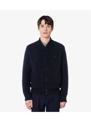 Men s Boucle Stadium Cardigan Navy - LACOSTE - BALAAN 1