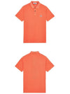 Men's Logo Patch Cotton Short Sleeve Polo Shirt Orange - STONE ISLAND - BALAAN 5