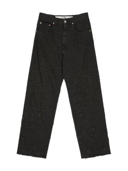 MM6 High Waist Jeans Black Denim Pants - MAISON MARGIELA - BALAAN 1