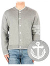 Anchor Jacquard 4-Bar Bomber Jacket Light Grey - THOM BROWNE - BALAAN 2