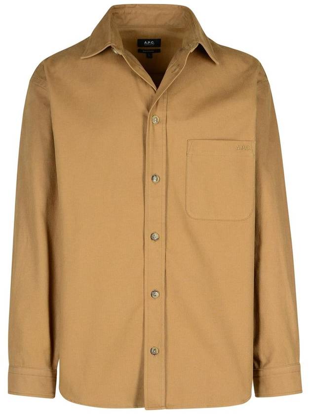 A.P.C. 'Emilien' Beige Cotton Shirt - A.P.C. - BALAAN 1