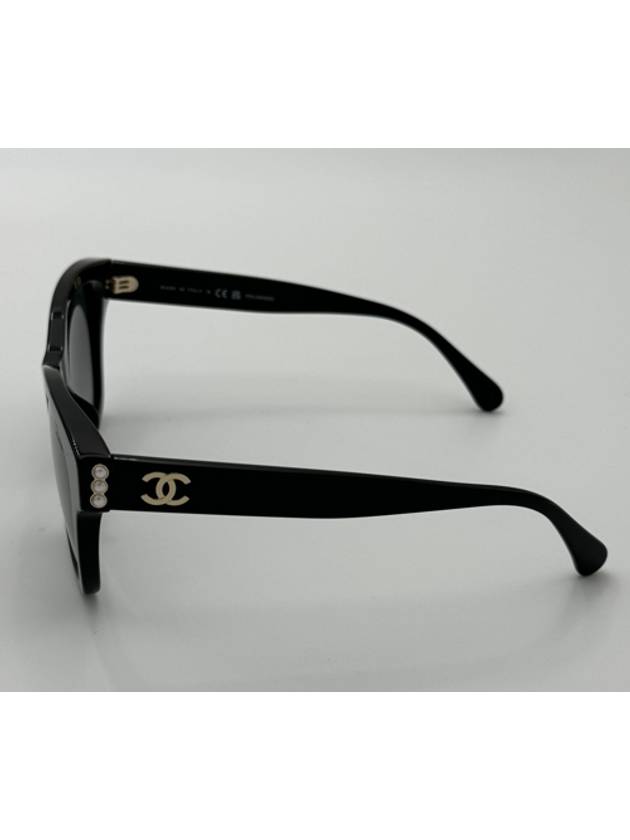 Eyewear Square Acetate Glass Pearl Sunglasses Black - CHANEL - BALAAN 7