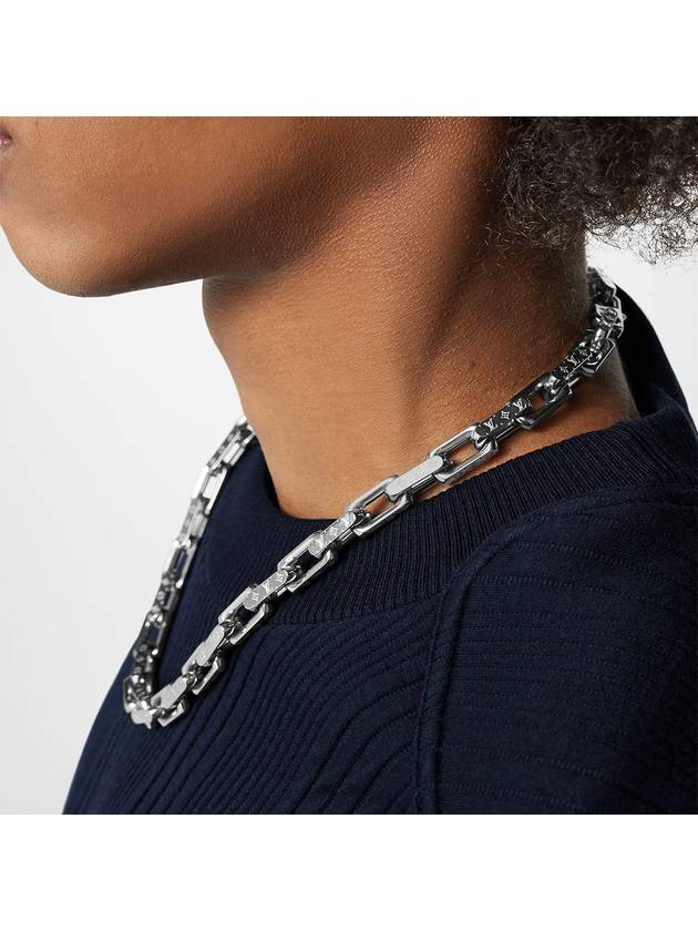 Monogram Chain Necklace Silver - LOUIS VUITTON - BALAAN 4