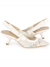 Women's Lace Slingback Heels White - DIOR - BALAAN 2