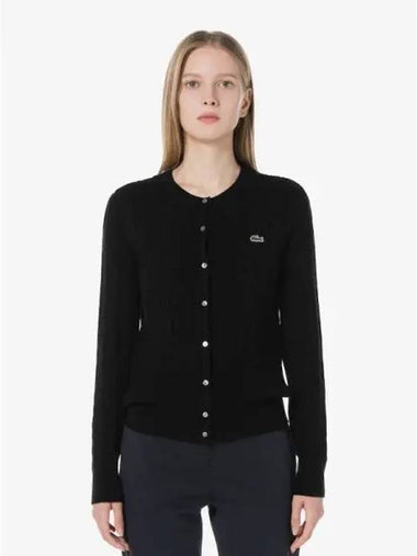 Women s Cable Crew Neck Spring Fall Cardigan AF091E 54N 031 Domestic Product GQ2N24071639890 - LACOSTE - BALAAN 1