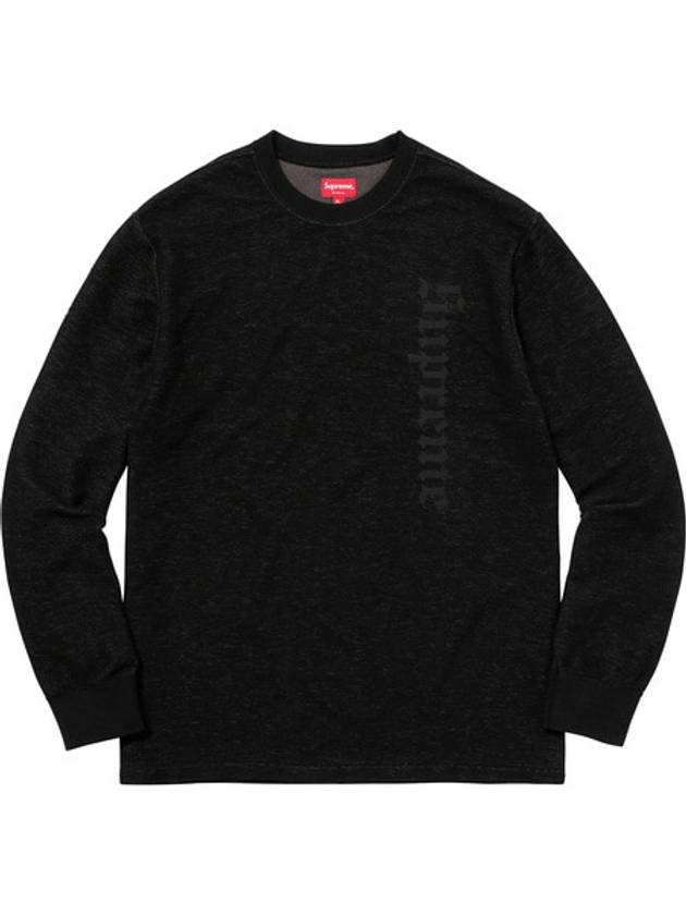 Reverse Terry Long Sleeve Tee Black Reverse Terry L S Top Black - SUPREME - BALAAN 1