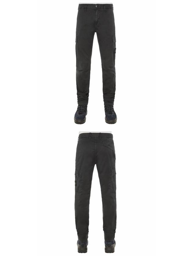 Men's Wappen Patch Cargo Straight Pants Black - STONE ISLAND - BALAAN 5