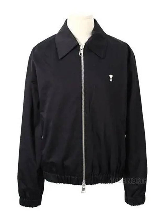 De Coeur Logo Zip-up Jacket Jacket Black - AMI - BALAAN 2