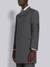 Men's Plain Weave 4 Bar Chesterfield Over Single Coat Dark Grey - THOM BROWNE - BALAAN 3