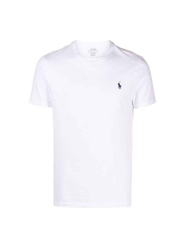 Men's Embroidered Pony Short Sleeve T-Shirt White - POLO RALPH LAUREN - BALAAN 1