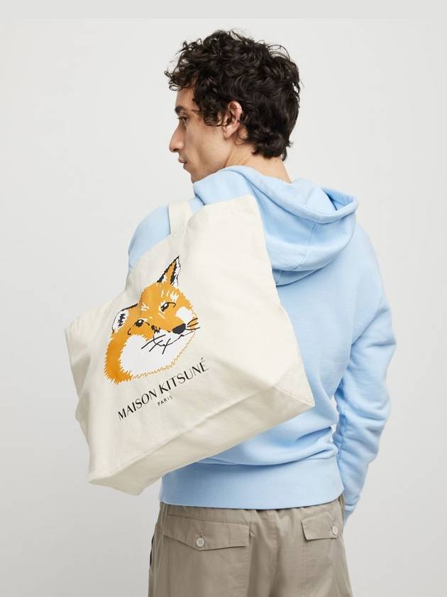 Fox Head Eco Tote Bag Ecru - MAISON KITSUNE - BALAAN 10