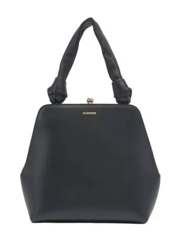 Small Goji Square Tote Bag Black Handbag - JIL SANDER - BALAAN 1