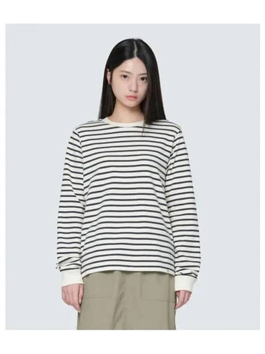 Women s Striped Long Sleeve T Shirt S24FWFTL13 Navy - SNOW PEAK - BALAAN 1