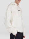 Print Logo Long Sleeve Hoodie White - JIL SANDER - BALAAN 7