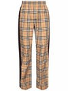 Side Stripe Vintage Check Stretch Cotton Trousers Archive Beige - BURBERRY - BALAAN.