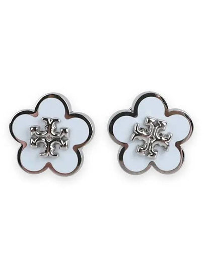 Kira Flower Stud Earrings Blue - TORY BURCH - BALAAN 2