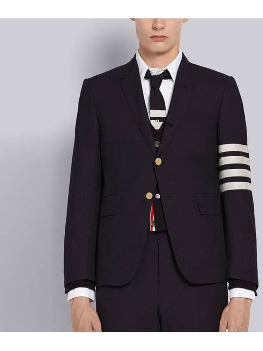 Plain Weave Suiting 4 Bar Classic Sport Jacket Jacket Navy - THOM BROWNE - BALAAN 2