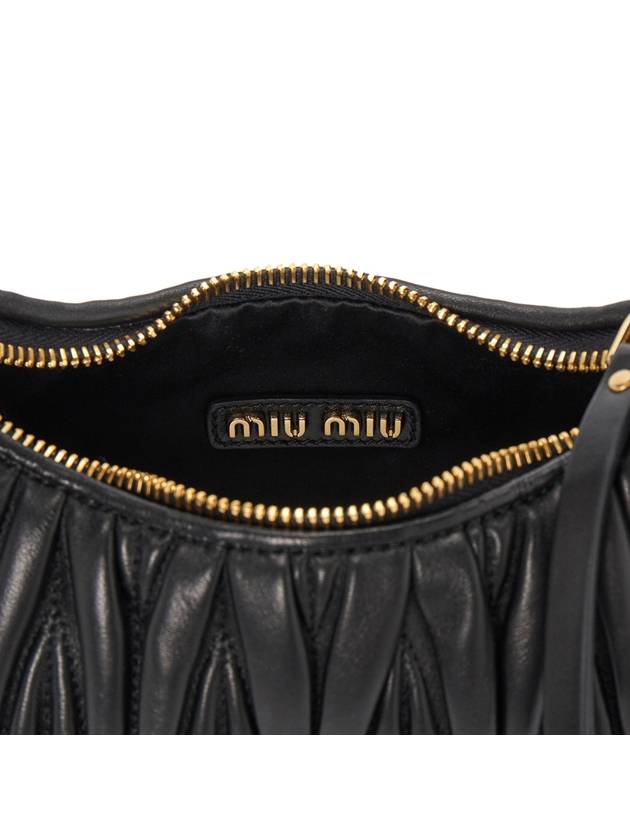 Wander Materasse Nappa Leather Mini Hobo Tote Bag Black - MIU MIU - BALAAN 10