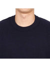 Lambswool GRS Crew Neck Knit Top Navy - CP COMPANY - BALAAN 6