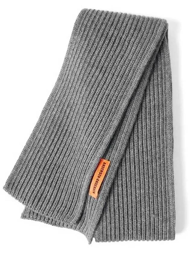 short wool knit muffler gray - ANDERSEN-ANDERSEN - BALAAN 3