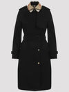 Check Panel Gabardine Trench Coat Black - BURBERRY - BALAAN 2