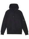 Diagonal Raised Fleece Hoodie Black - CP COMPANY - BALAAN 2