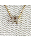 Mini Pop H Pendant Necklace Gold Marron Glace - HERMES - BALAAN 5