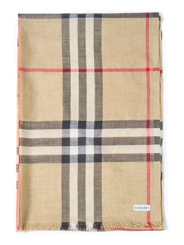 Contrast Check Cashmere Muffler Archive Beige - BURBERRY - BALAAN 5