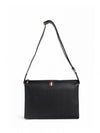 4-Bar Leather Shoulder Bag Black - THOM BROWNE - BALAAN 2