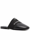 Women's 4G Bedford Flat Mule Black - GIVENCHY - BALAAN.