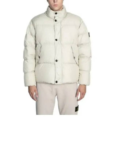 Garment Dyed Crinkle Reps Down Padding Beige - STONE ISLAND - BALAAN 2