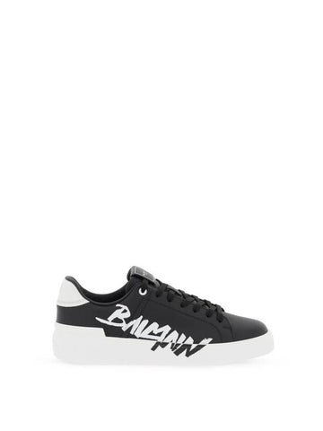 23 fw leather BCOURT sneakers WITH logo print BM1VI288LBAL EAB B0230475568 - BALMAIN - BALAAN 1