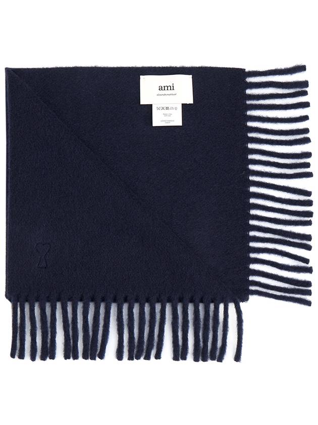 Muffler Scarf USF421AW0059 4011 NAVY BLUE - AMI - BALAAN 4