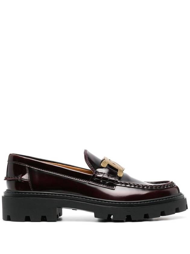 Women's Kate Metal Chain Leather Loafer Brown - TOD'S - BALAAN 2