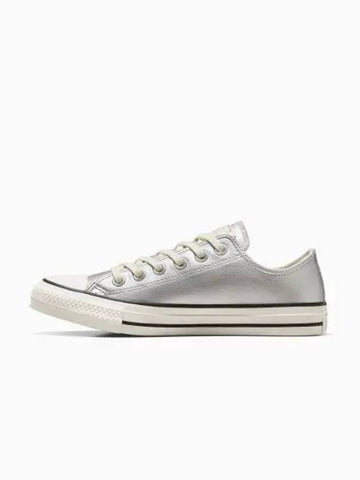 Chuck Taylor All Star Metallic Leather Silver A11986C - CONVERSE - BALAAN 1