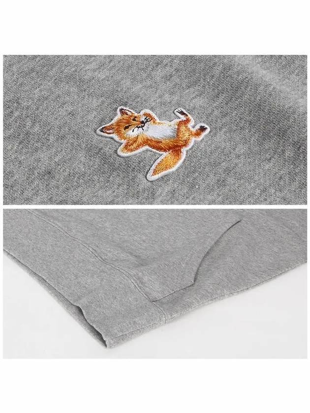 Chillax Fox Patch Classic Hoodie Grey Melange - MAISON KITSUNE - BALAAN 7