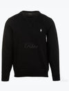 Embroidered Logo Basic Crew Neck Sweatshirt Black - POLO RALPH LAUREN - BALAAN 2